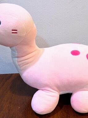 Pink Plush Dinosaur with Hot Pink Spots